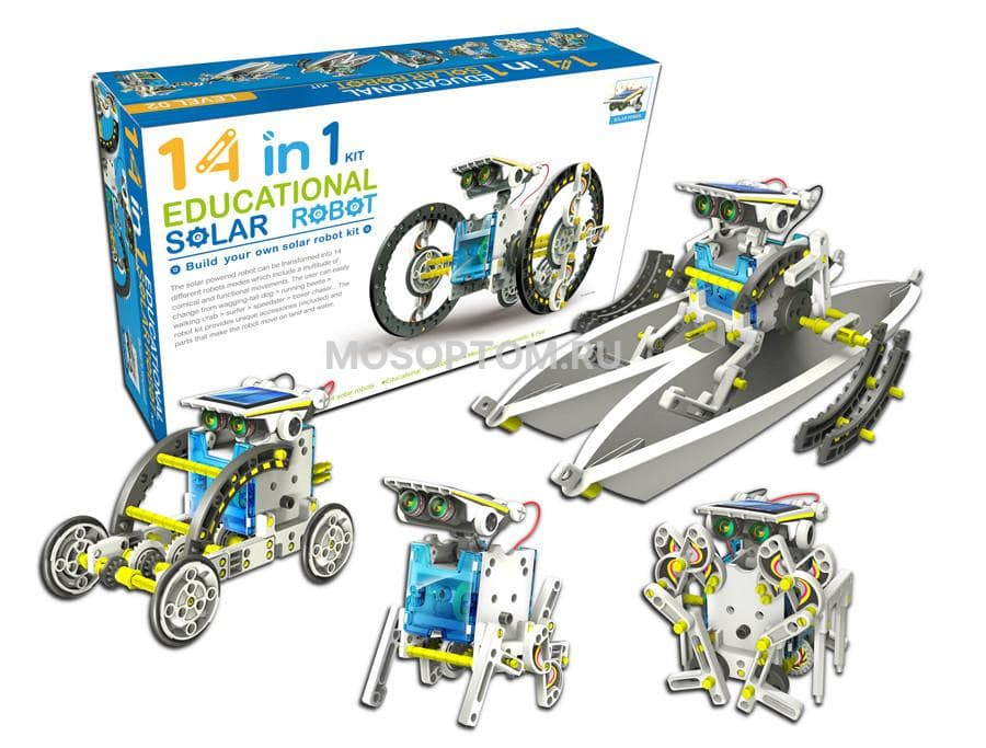 Конструктор на солнечной батарее Solar Robot 14 в 1 оптом