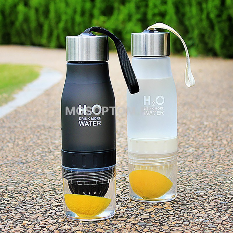 Спортивная бутылка H2O DRINK MORE WATER с соковыжималкой оптом - Фото №8