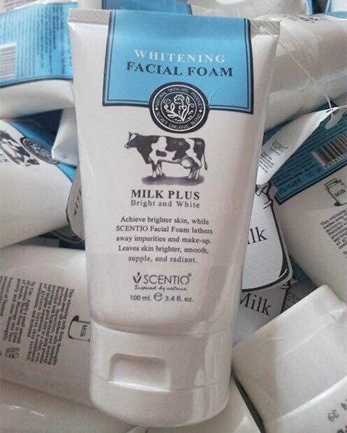 Молочная пенка для умывания с отбеливающим эффектом Scentio Milk Plus Whitening Q10 Facial Foam оптом  - Фото №2