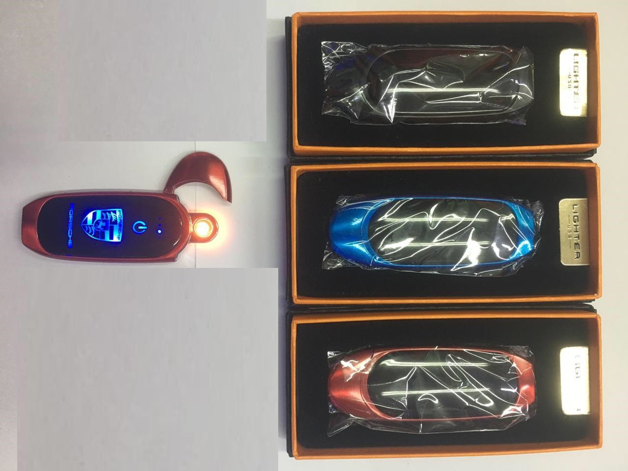 Сенсорная USB зажигалка «BMW»,«Porsche», «M-Benz» оптом 