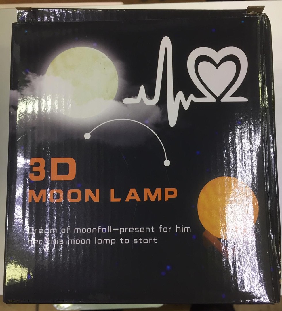 3D Светильник Лампа Луна &quot;3D moon lamp&quot; 15см с пультом оптом - Фото №3