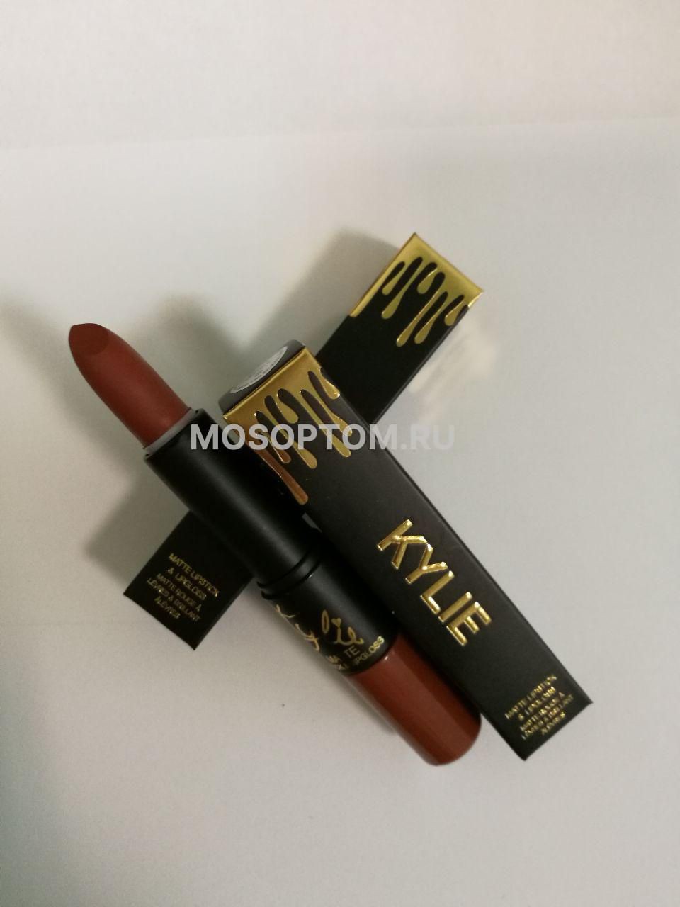 Набор для губ Kylie matte lipstick and lipgloss 2 in 1 оптом