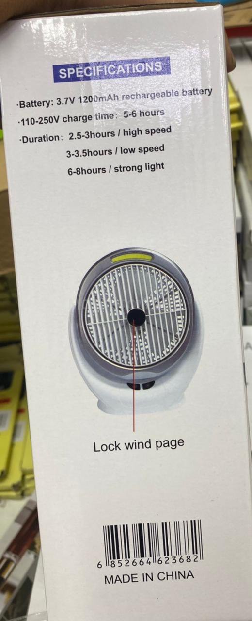 Настольный регулируемый вентилятор с подсветкой Desktop Fan COBLight YT-M2031 оптом - Фото №4