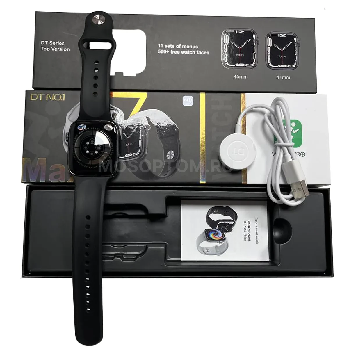 Умные часы с активным безрамочным экраном Smart Watch DT NO1 MAX 45мм оптом