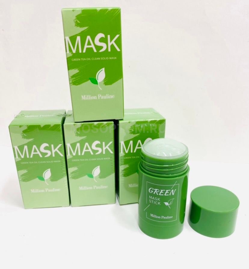 Маска-стик для глубокого очищения с экстрактом Зеленого Чая Million Pauline Green Mask Stick 40гр оптом - Фото №2