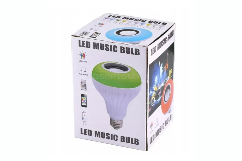Умная светодиодная музыкальная лампа с пультом Led Music Bulb 7Вт E27 оптом - Фото №8