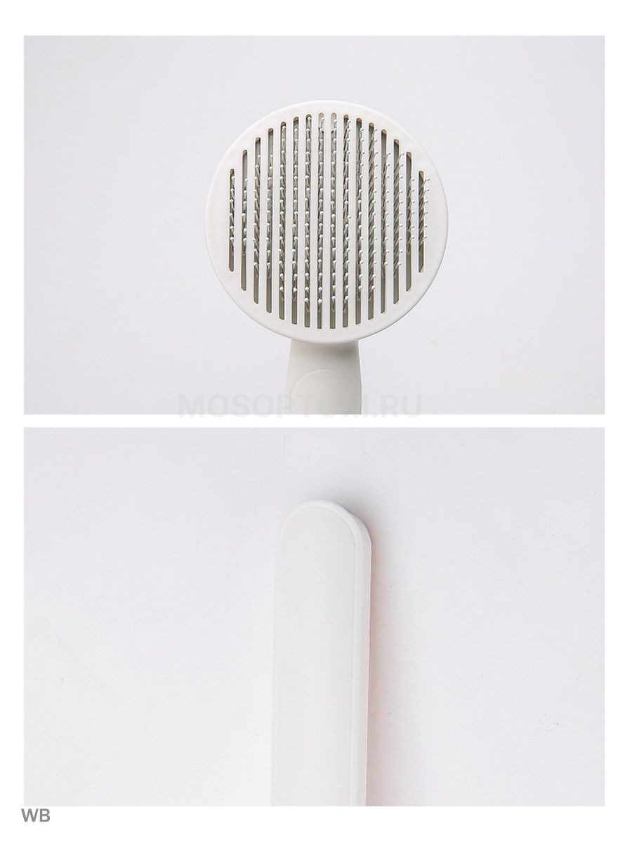 Расческа-дешеддер для животных с кнопкой самоочистки и массажным эффектом Key Pet Comb Efficient Hair Removal оптом - Фото №5