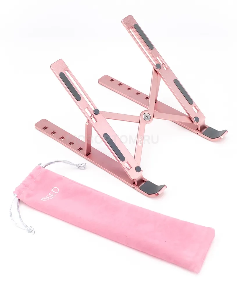 Подставка под ноутбук настольная лыжи ОБЕD Фудзияма розовая оптом