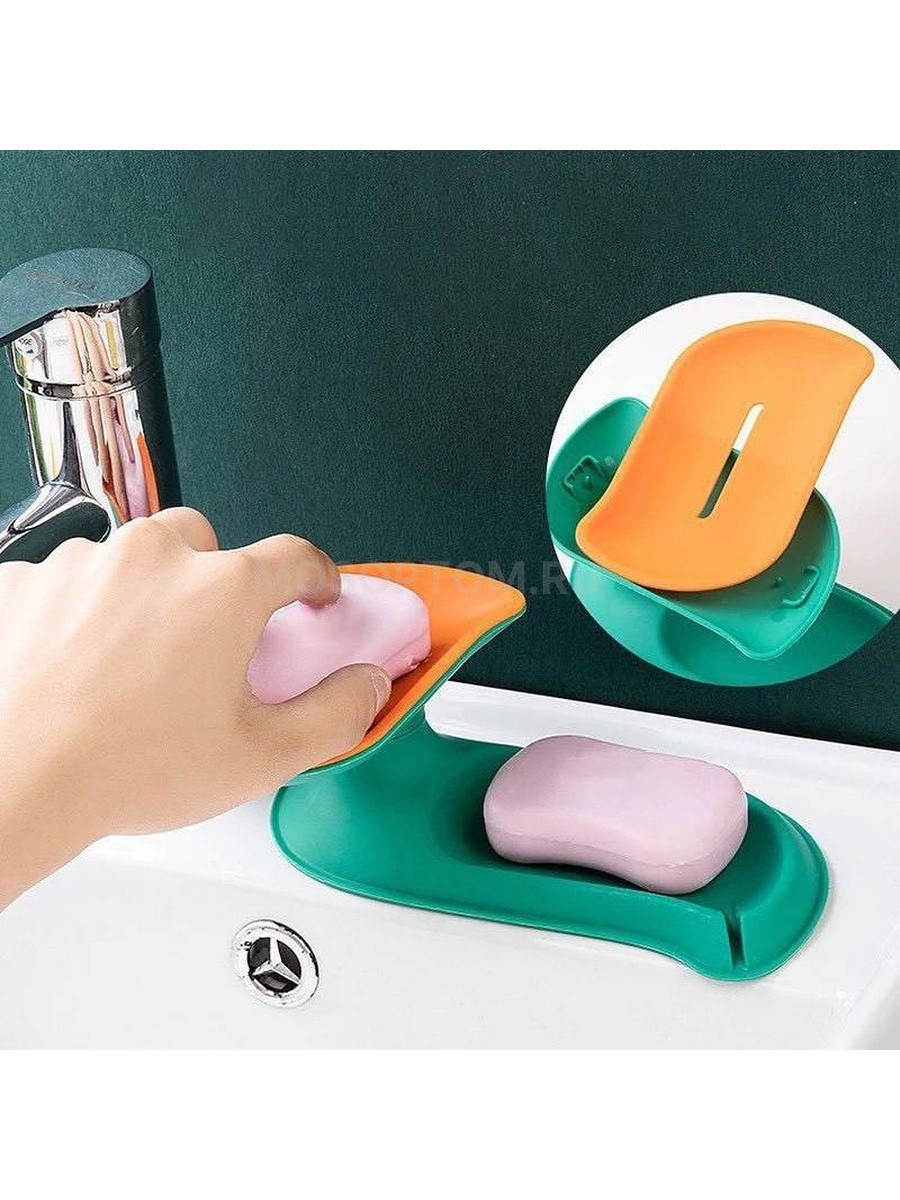 Двухуровневая мыльница на функциональной подставке Double Layer Drain Soap Box оптом - Фото №3
