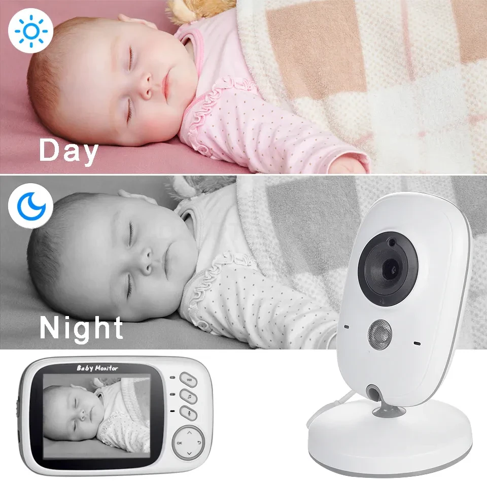 Беспроводная видеоняня Video Baby Monitor VB-603 с увеличенным радиусом действия, цветным экраном 3,2" высокого разрешения оптом - Фото №11