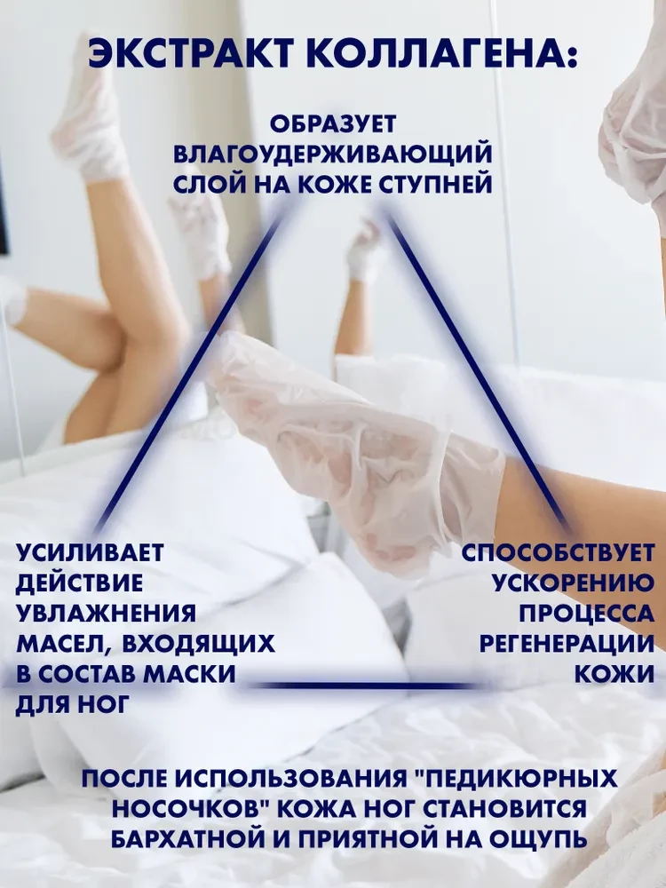 Маска для ног Kiss Beauty Collagen Foot Masks 40мл оптом - Фото №2