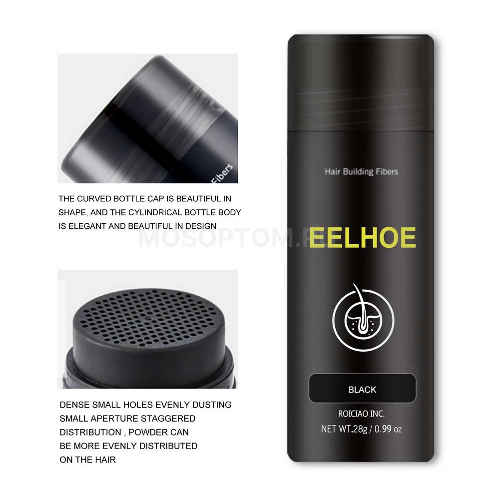 Пудра-спрей для наращивания волос Eelhoe Hair Building Fibers 28г оптом - Фото №4