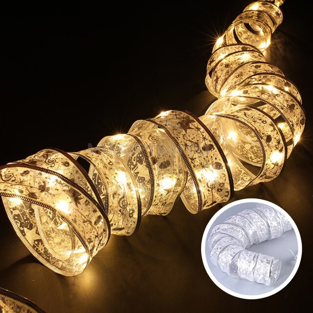Новогодняя светодиодная лента для украшения 10м желтая оптом - Фото №4