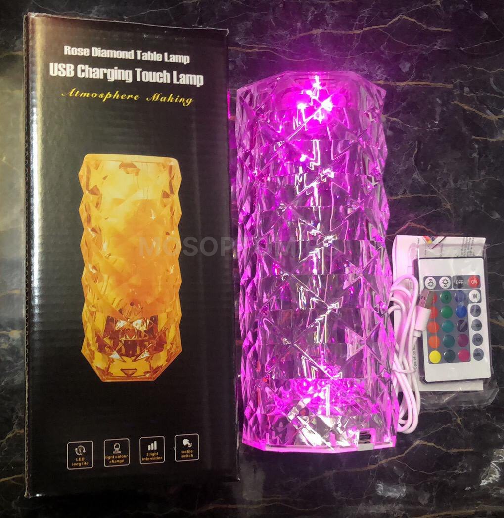Настольная декоративная лампа с пультом Хрустальная Ваза USB Charging Touch Lamp оптом - Фото №2
