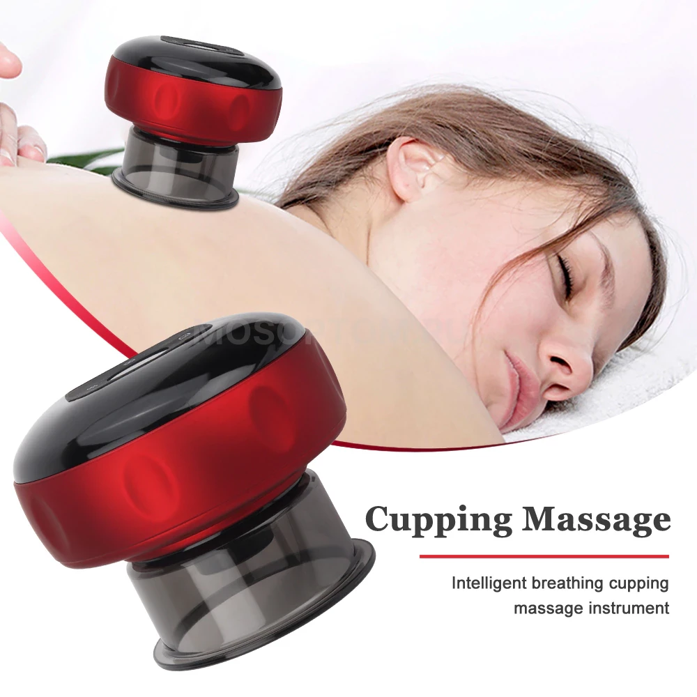 Вакуумная электрическая банка гуаша для массажа Intelligent Breathing Cupping Massage Instrument оптом