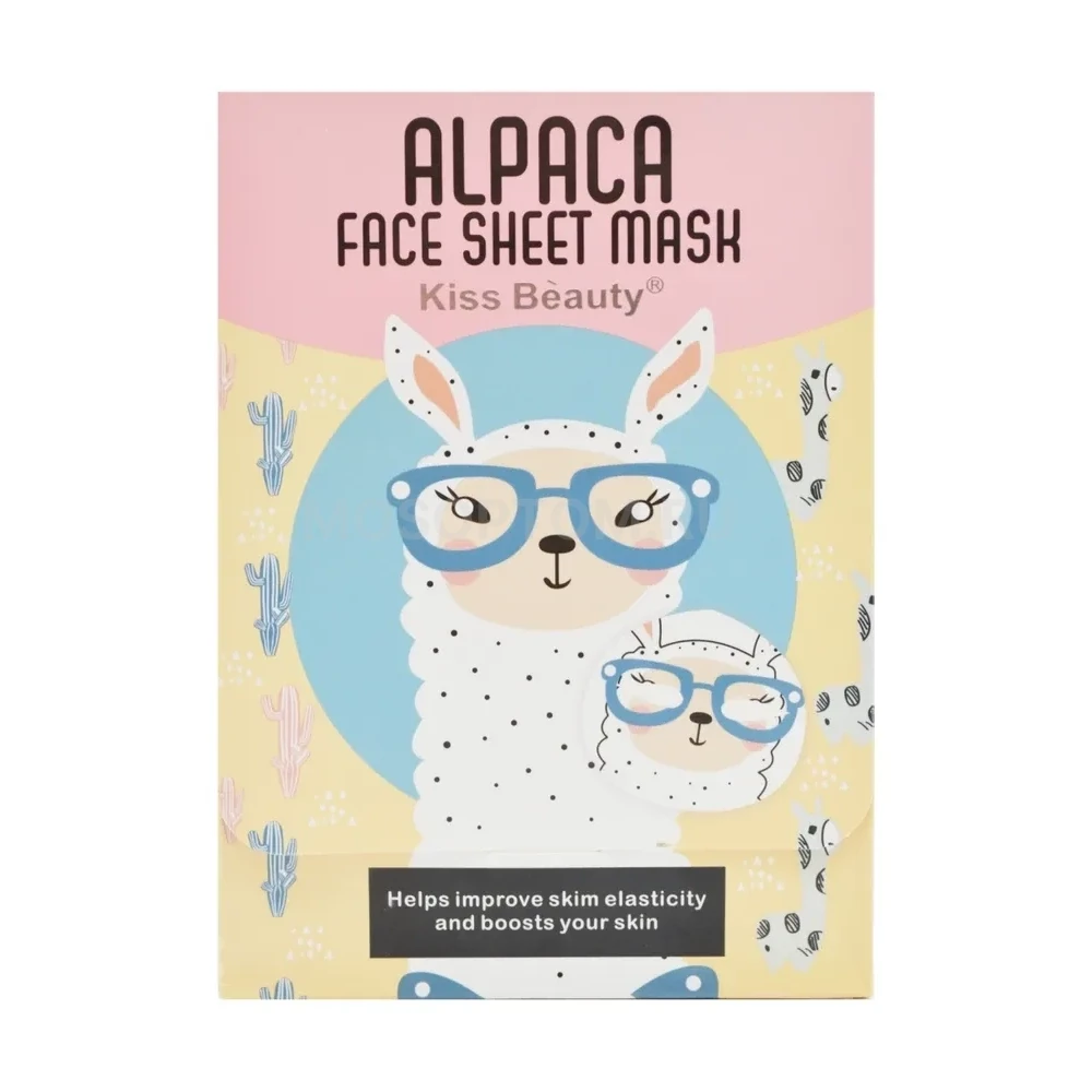 Тканевая маска для лица Kiss Beauty Alpaca Face Sheet Mask 25мл оптом