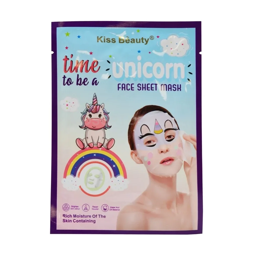 Тканевая маска для лица Kiss Beauty Time To Be a Unicorn 25мл оптом