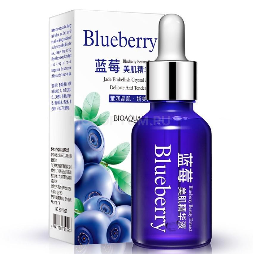 Сыворотка с гиалуроновой кислотой и экстрактом черники Bioaqua Blueberry 30мл оптом