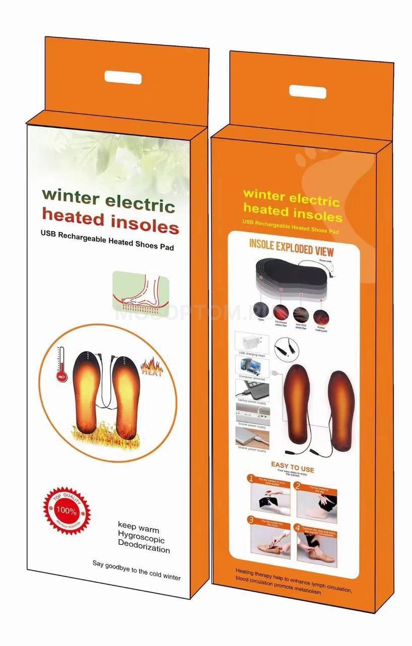 Стельки для обуви с подогревом от USB Winter Electric Heated Insoles оптом - Фото №2