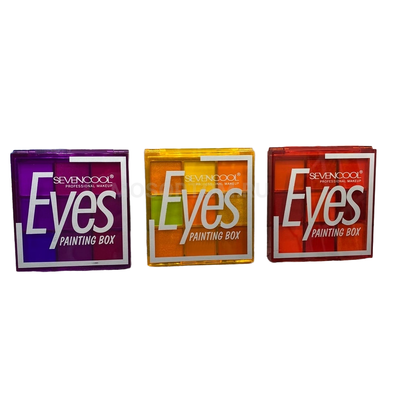 Палетка теней-глиттеров SeVen Cool Eyes Painting Box 9 оттенков оптом