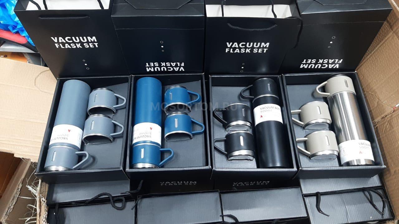 Набор термос с тремя кружками Vacuum Flask Set 500мл оптом - Фото №2