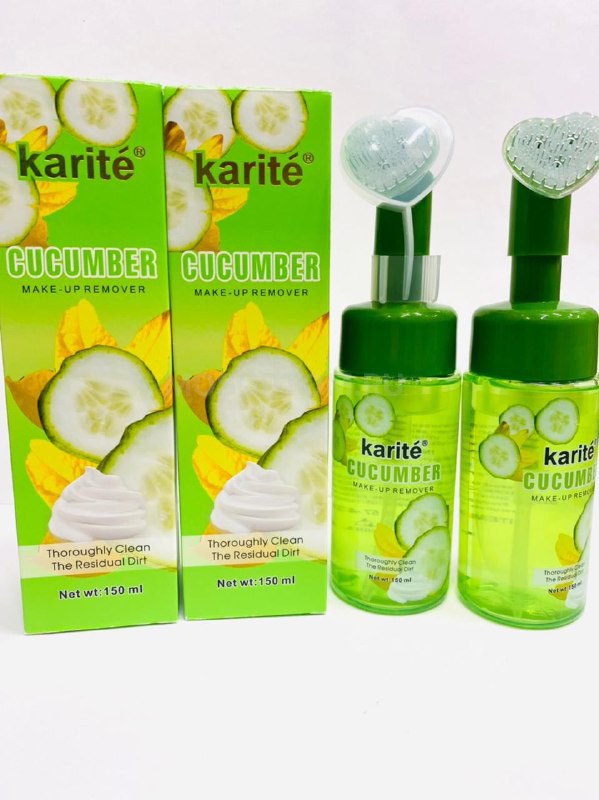 Пенка для умывания с щеточкой Karite Cucumber Make-Up Remover 150мл оптом - Фото №5