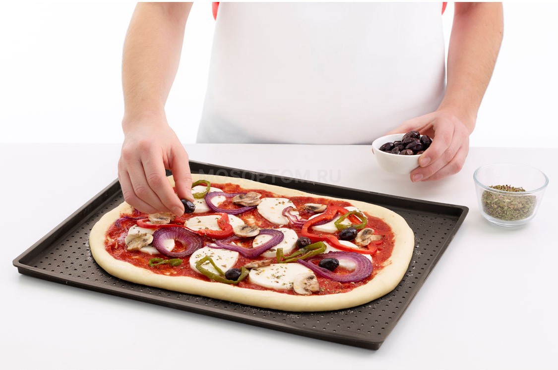 Коврик перфорированный силиконовый для пиццы Pizza оптом - Фото №2