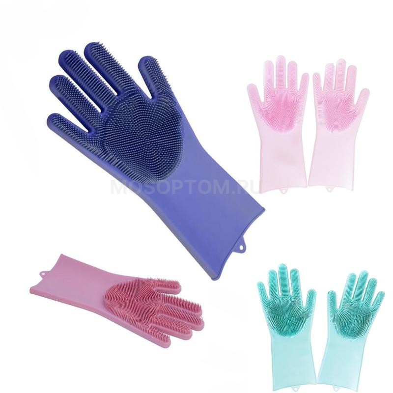 Многофункциональные силиконовые перчатки Magic Brush оптом