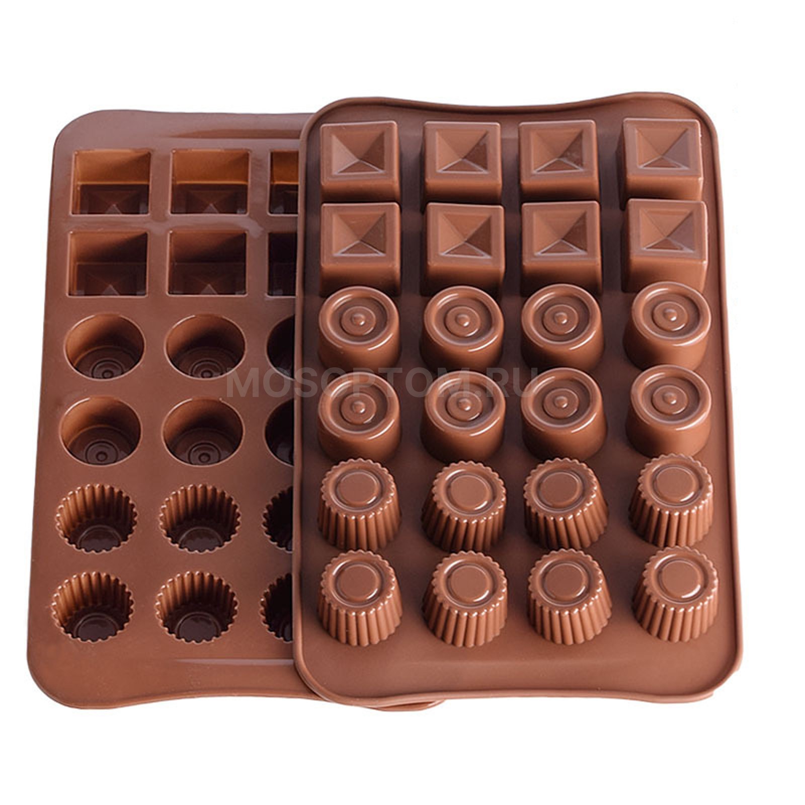 Форма силиконовая для шоколадных конфет Ассорти 24 ячейки оптом