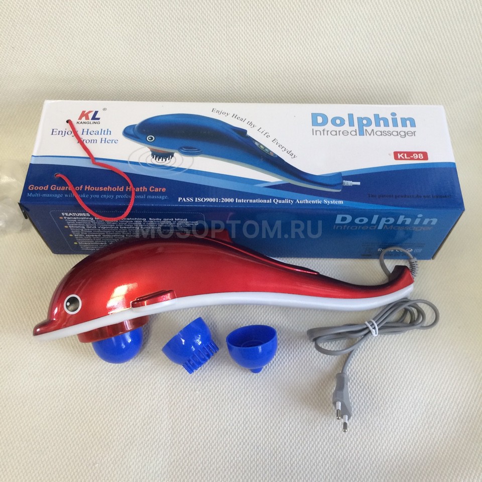 Массажер ручной с инфракрасным прогревом Dolphin KL-99 оптом - Фото №2