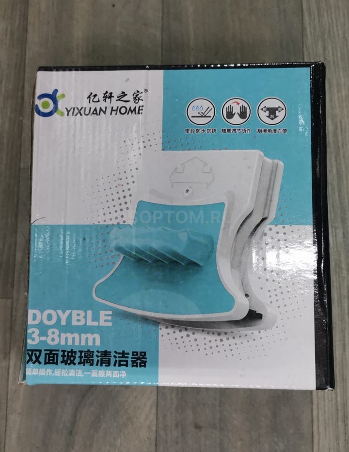 Магнитная щетка для мытья окон с двух сторон Yixuan Home Doyble 3-8mm оптом - Фото №3