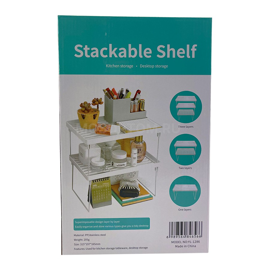Складная настольная полка для хранения Stackable Shelf Kitchen storage Desktop storage оптом - Фото №2