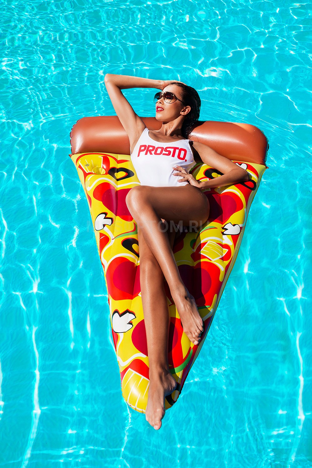 Матрас надувной Floating Row Inflatable Pizza Mattress Кусочек пиццы оптом - Фото №2