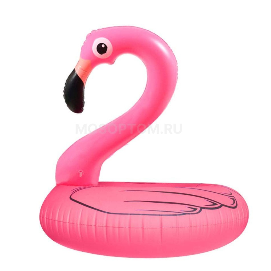 Надувной круг розовый фламинго D-120 см оптом - Фото №4