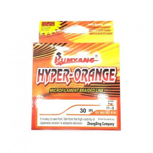 Леска плетёнка Kumyang Hyper-Orange 30м оптом