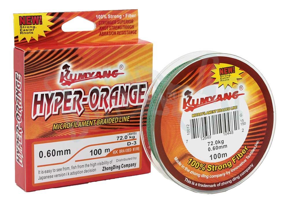 Леска плетёнка Kumyang Huper-Orange 100м оптом