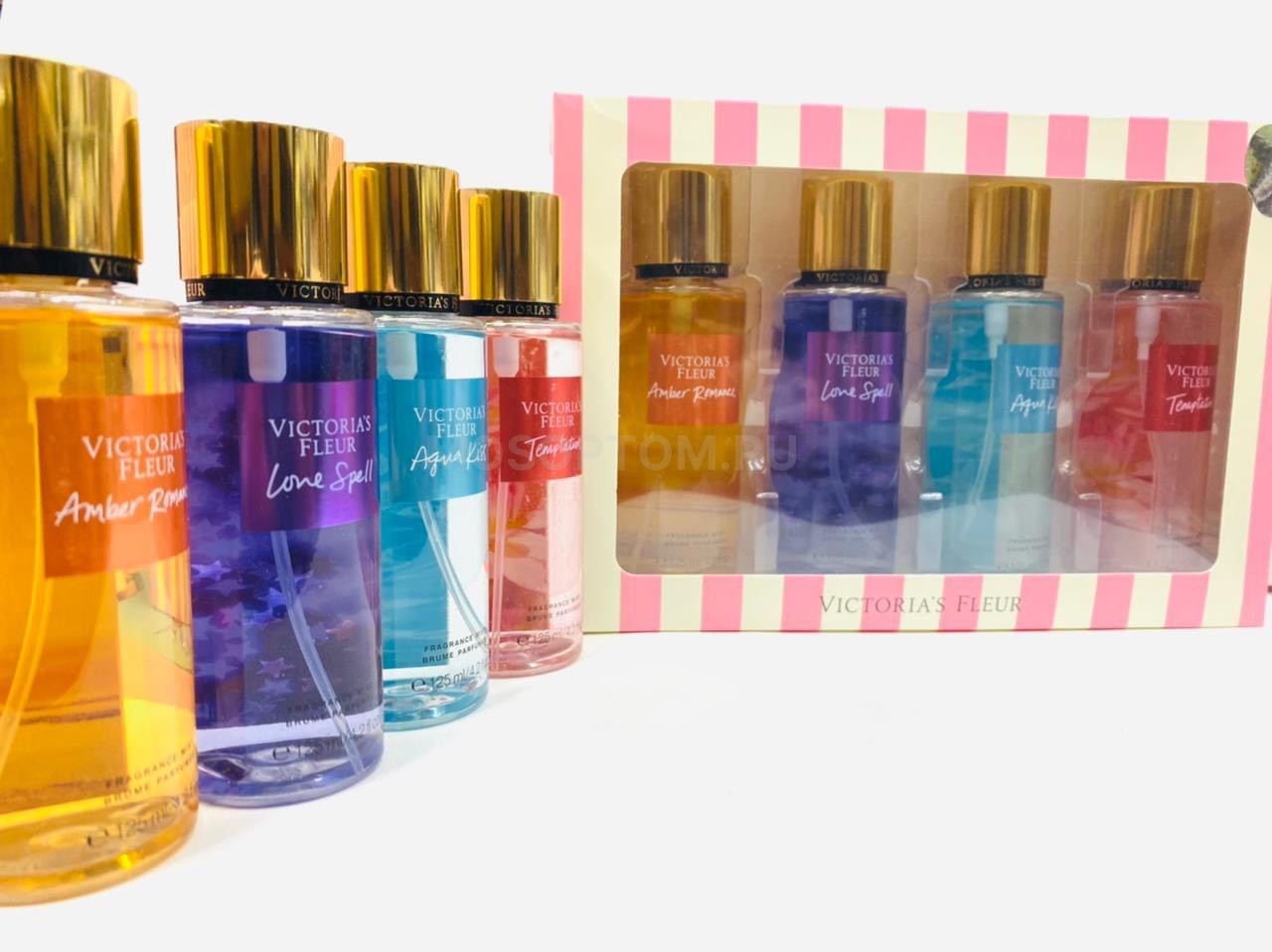 Подарочный набор парфюмированных спреев для тела Victoria's Fleur №5 4х125мл оптом