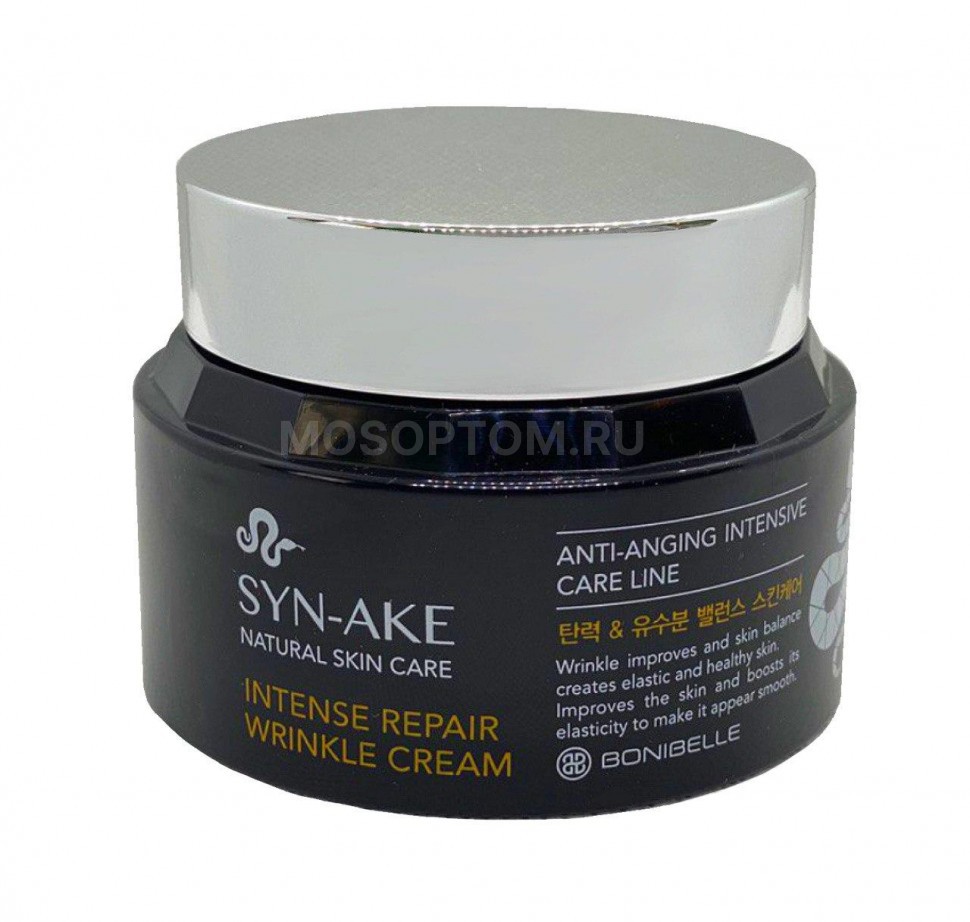 Антивозрастной крем со змеиным ядом Bonibelle Syn-ake Intense Repair Wrinkle Cream 80мл оптом - Фото №3
