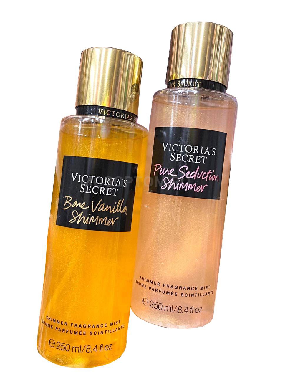 Набор из двух парфюмированных спреев с шиммером Victoria's Secret Bare Vanilla Shimmer и Pure Seduction Shimmer 250мл оптом