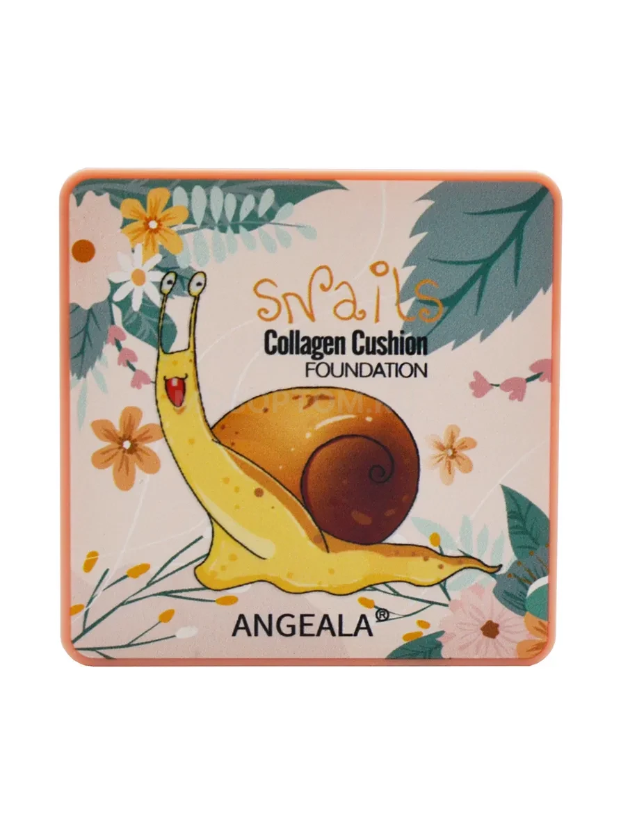 Кушон для лица с экстрактом улитки Angeala Snails Collagen Cushion Foundation 12г оптом - Фото №4