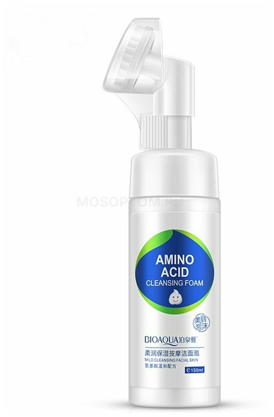Пенка для умывания с аминокислотами и щеточкой Bioaqua Amino Acid Cleansing Foam 150мл оптом - Фото №3