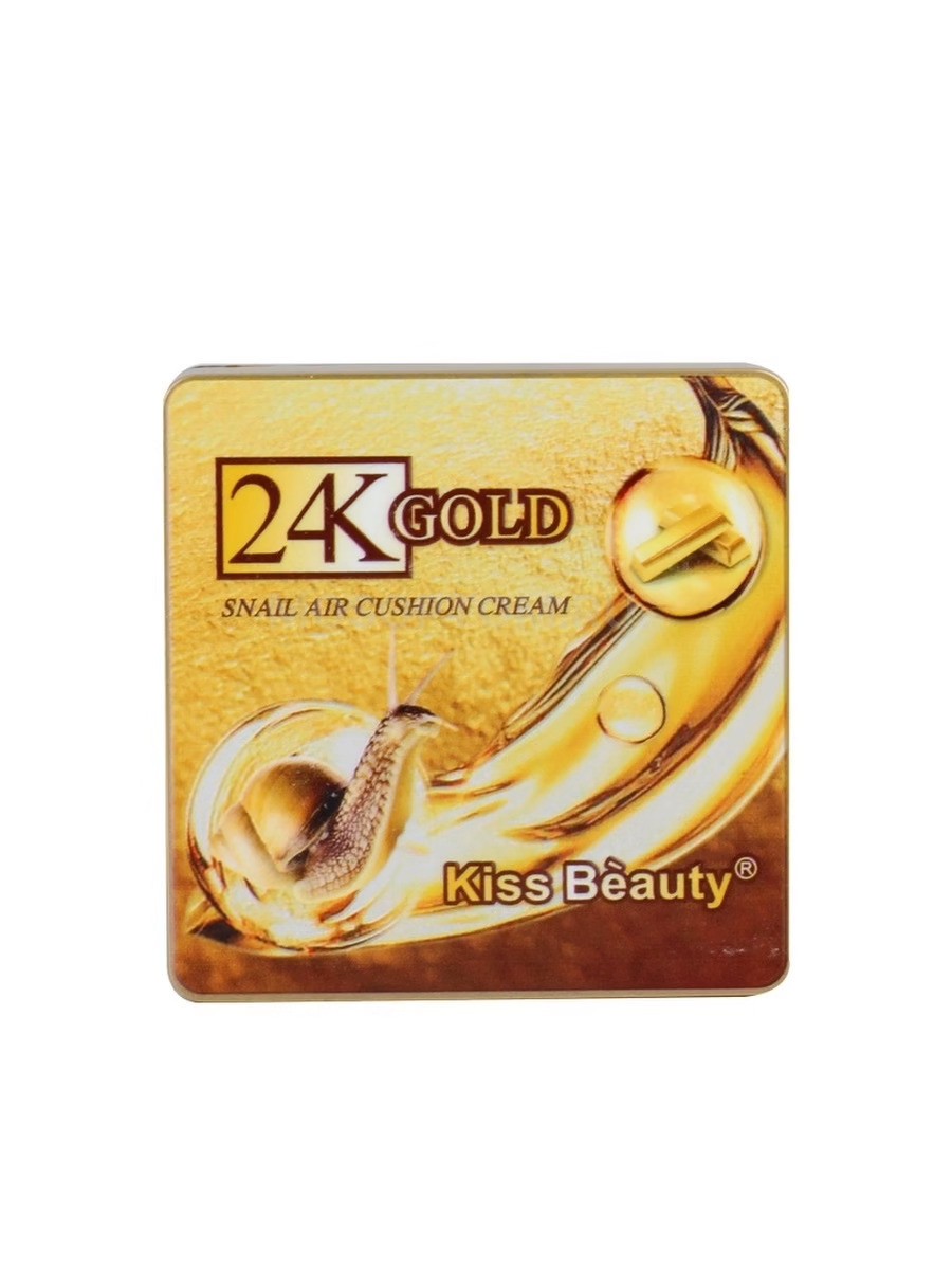 Кушон для лица с золотом и муцином улитки Kiss Beauty 24K Gold Snail Air Cushion Cream 20мл оптом - Фото №3