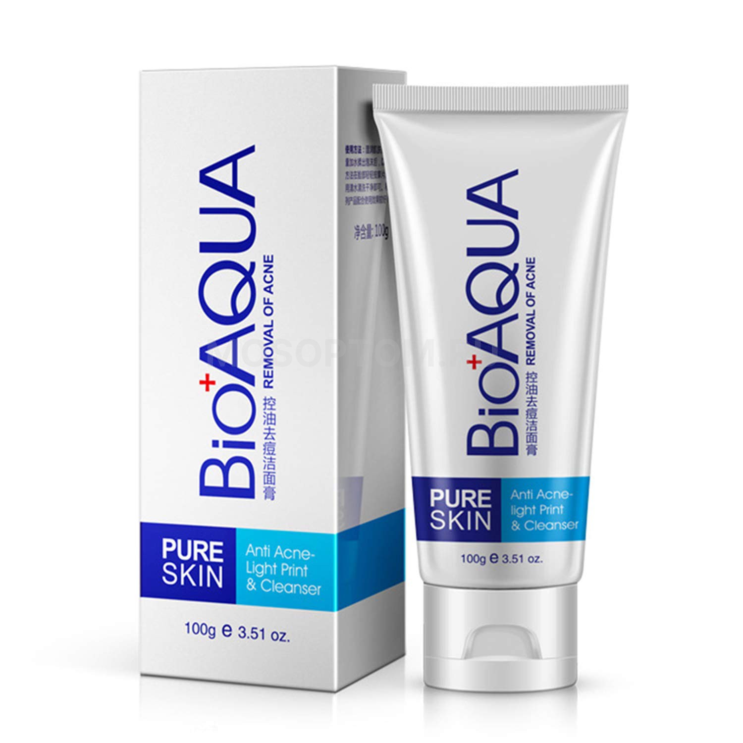 Пенка для умывания Bioaqua Pure Skin Anti Acne-Light Print & Cleanser 100г оптом