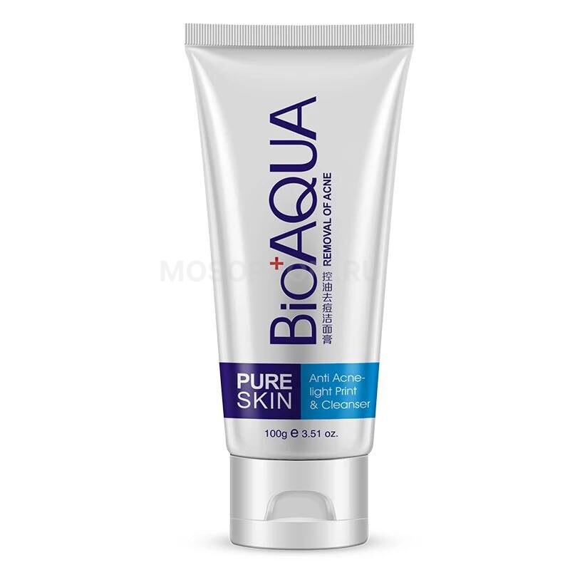 Пенка для умывания Bioaqua Pure Skin Anti Acne-Light Print & Cleanser 100г оптом - Фото №2