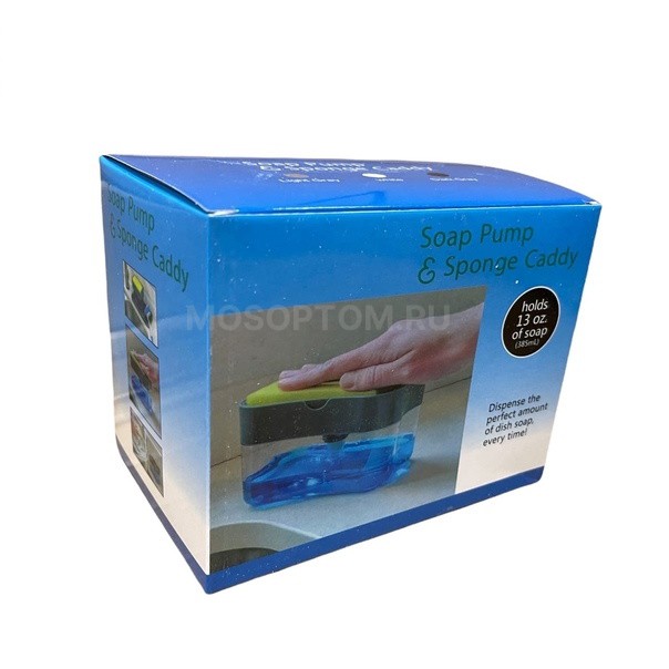 Дозатор для моющего средства с подставкой для губки Soap Pump Sponge Caddy 385мл оптом
