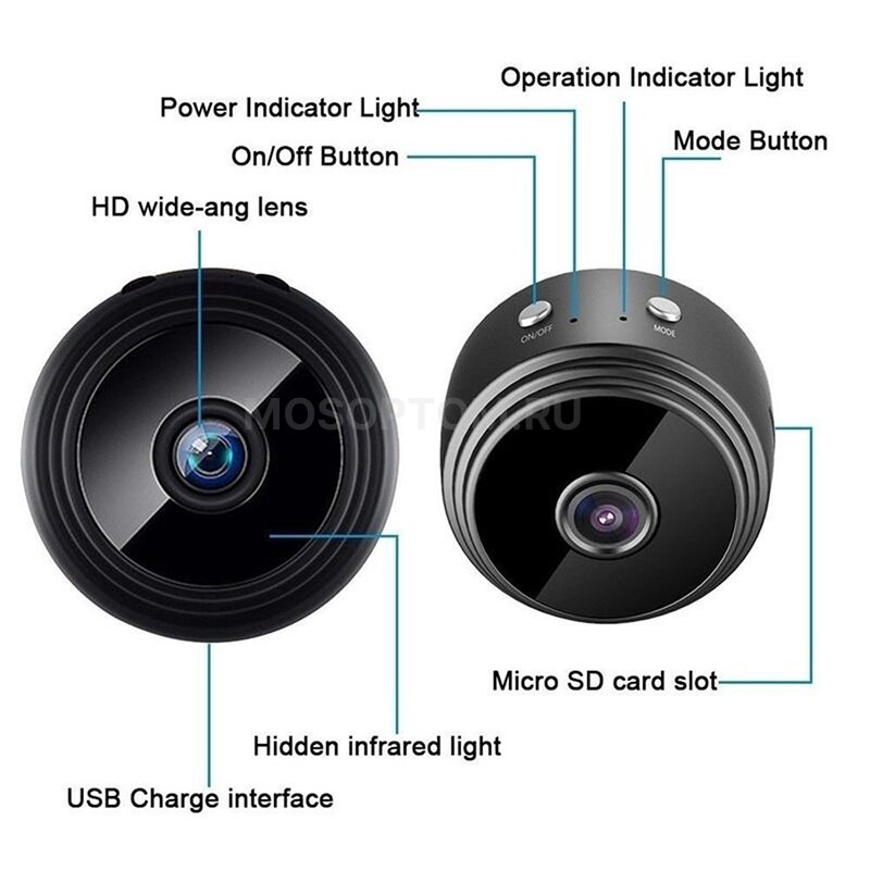 Мини-камера видеонаблюдения A9 HD Battery IP Camera оптом - Фото №5