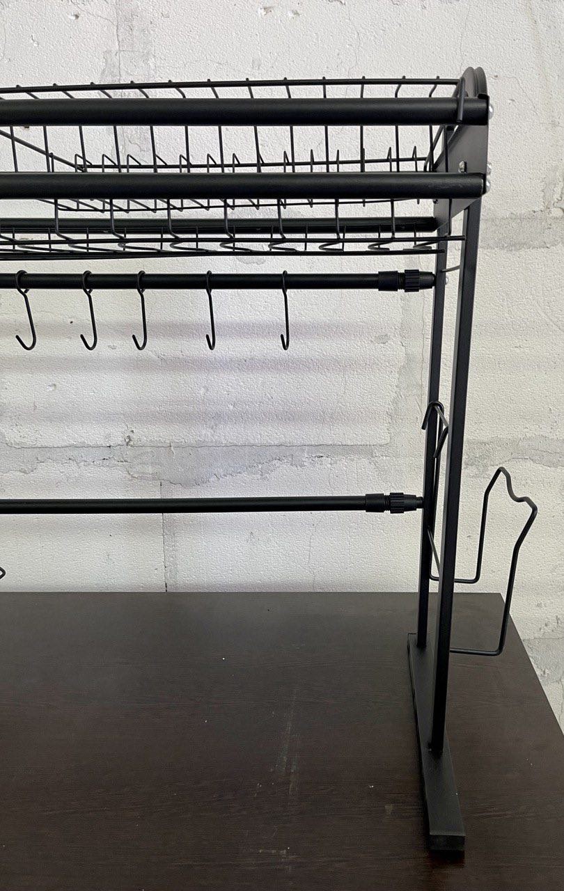 Кухонный стеллаж подставка для сушки посуды над раковиной Retractable Kitchen Dish Drain Rack оптом - Фото №4