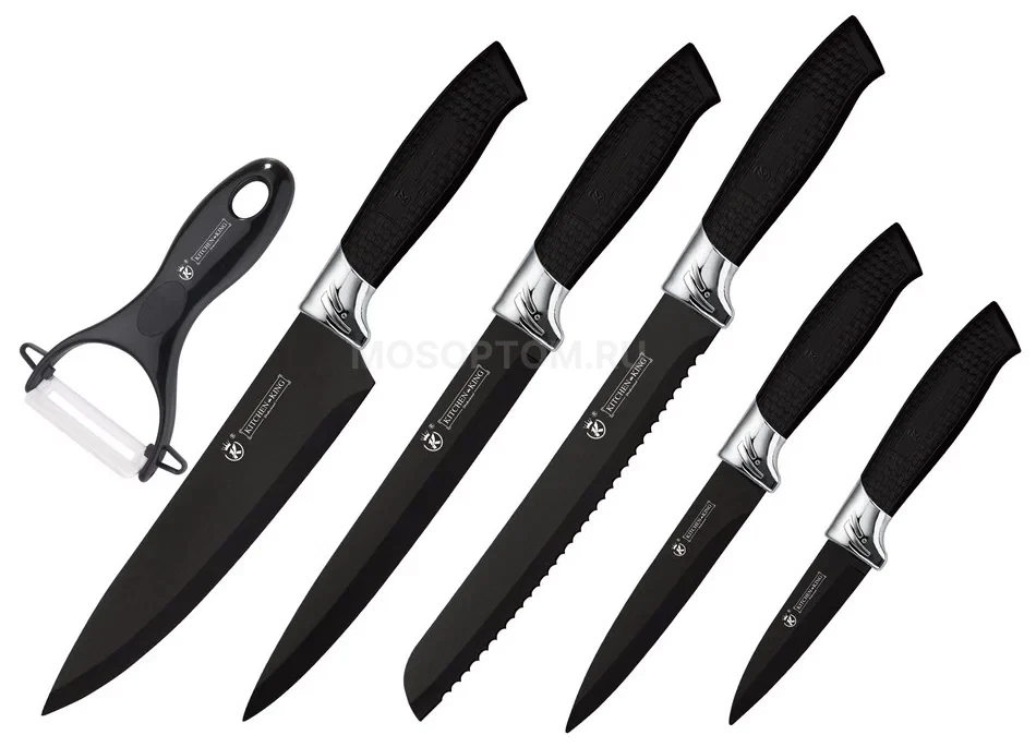 Набор ножей Kitchen King KK-127060 5 ножей с овощечисткой оптом