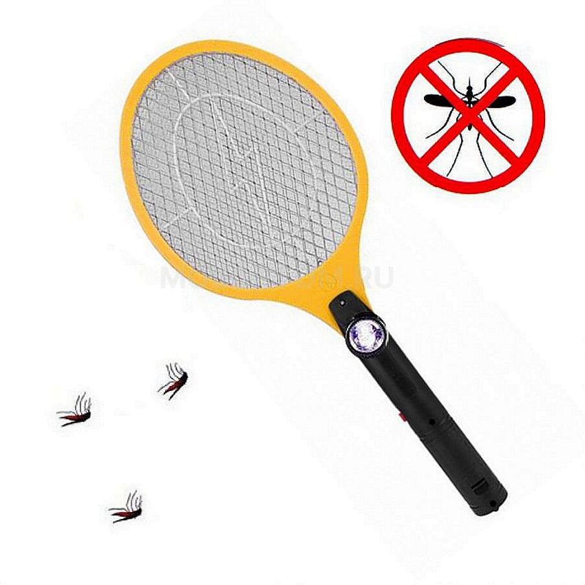 Электрическая мухобойка с подсветкой Rechargeable Mosquito-hitting Swatter оптом - Фото №4