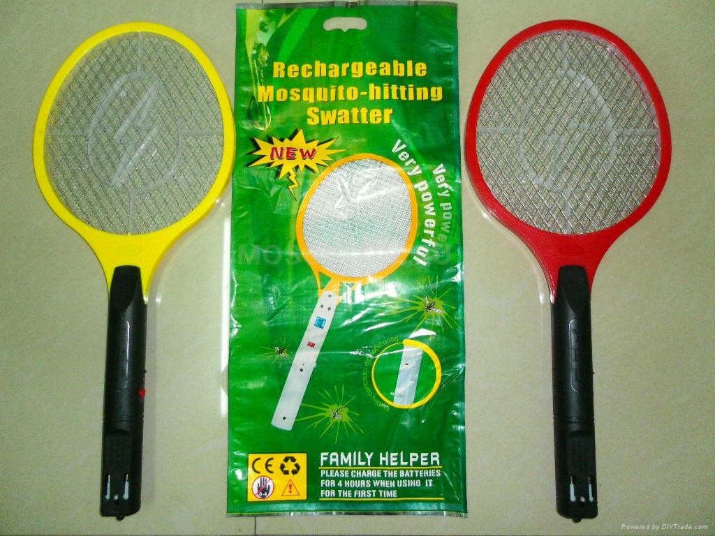 Электрическая мухобойка с подсветкой Rechargeable Mosquito-hitting Swatter оптом - Фото №3